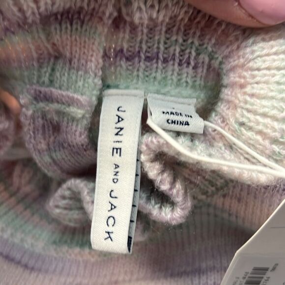 Janie and Jack 100047407 Girl Lavender Marled Peplum Ruffle Sweater NWT - Picture 6 of 11